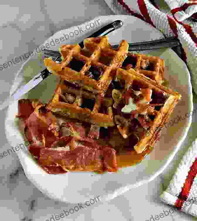 Golden Brown Waffles With Crispy Bacon On A Plate Blackstone Griddle Cookbook For Beginners: 250 Amazingly Easy Delicious And Healthy Recipes For Your Blackstone Grill Griddle (Backyard Griddle Cookbook)