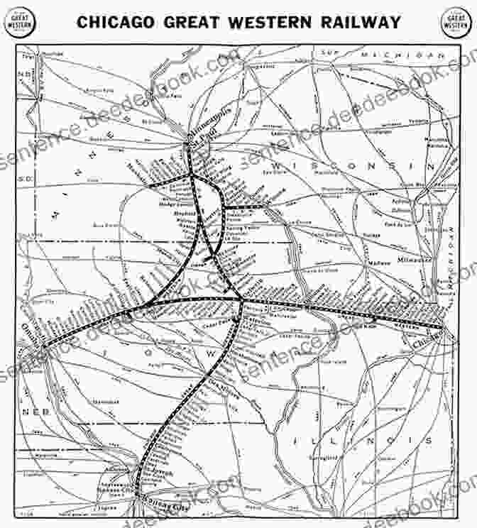 Map Of The Chicago And North Western System In 1955 Chicago And North Western System November 23 1955