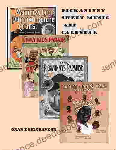 PICKANINNY SHEET MUSIC AND CALENDAR: JIM CROW SHEET MUSIC OF CHILDREN